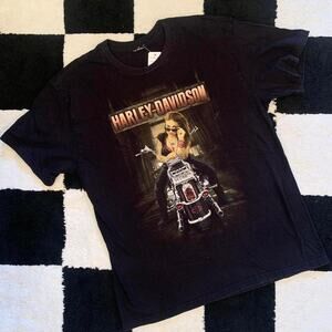 Vintage Harley Davidson Biker Girl T-Shirt